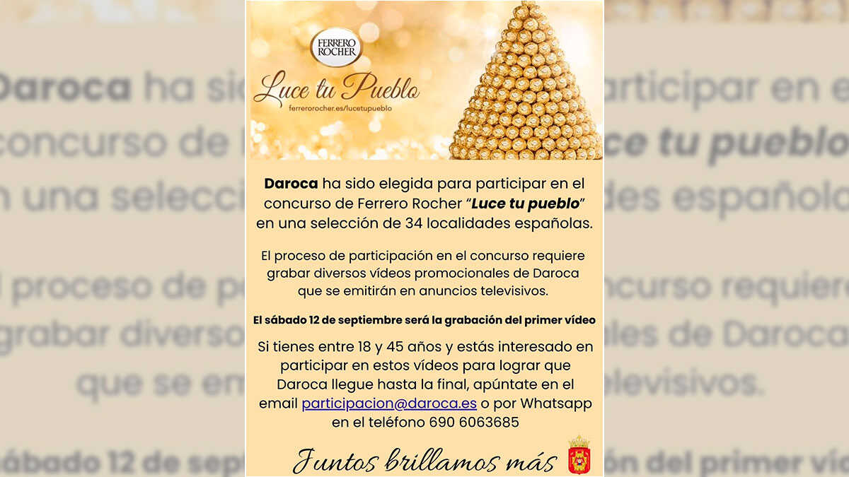 Le village aragonais choisi par Ferrero Rocher parmi 34 localités pour son concours « Luce tu pueblo »