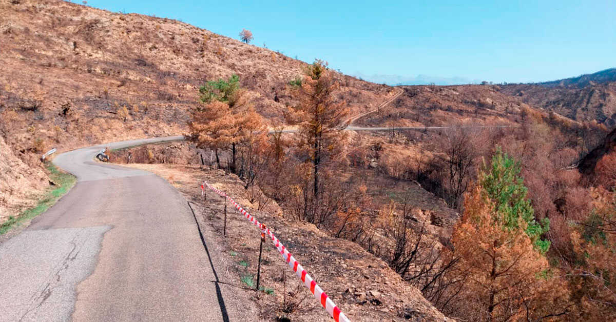 La DPH interviendra en urgence sur les routes touchées par l’incendie de Peñas de Riglos