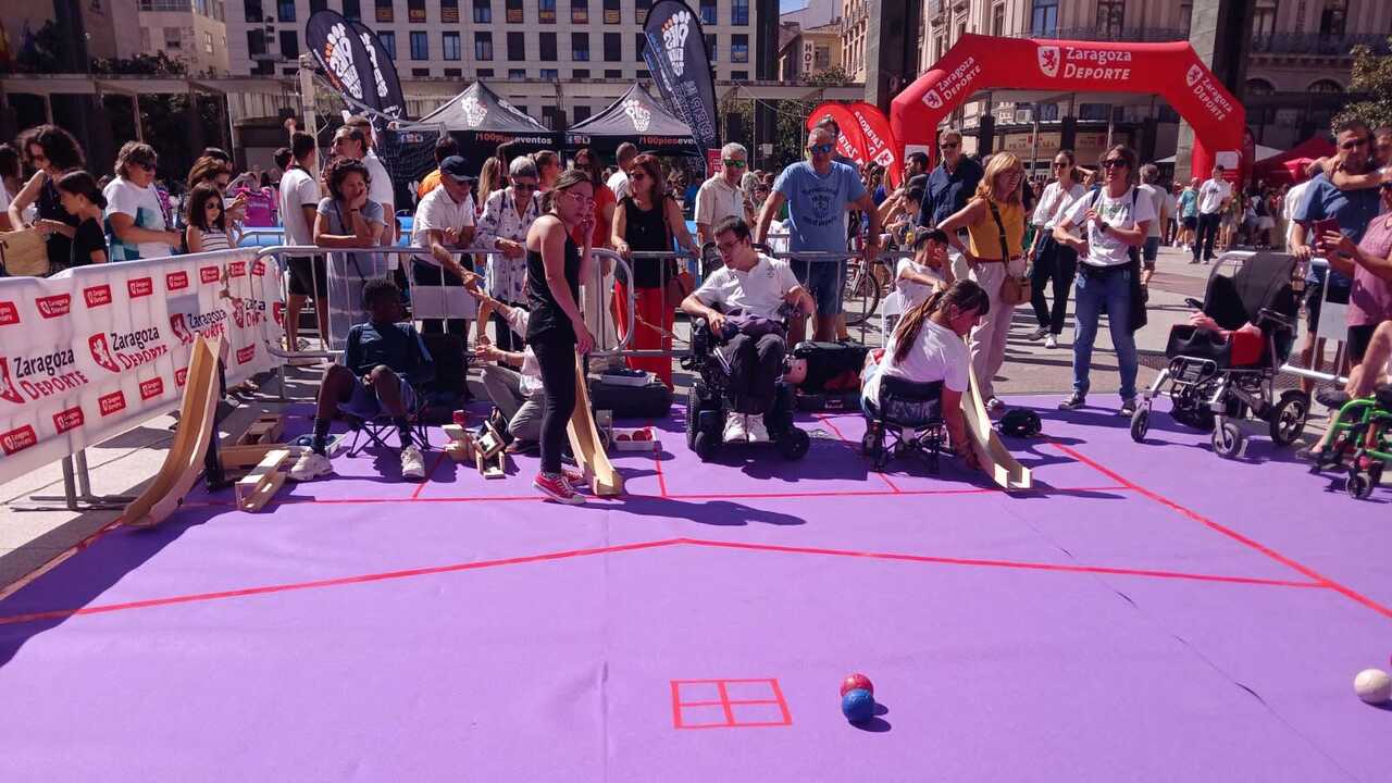 Aspace Zaragoza invite à découvrir et à essayer la boccia dimanche sur la Plaza del Pilar