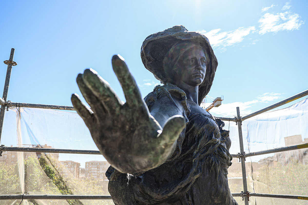 Le Monument des Sièges de Saragosse s’apprête à retrouver son éclat avant les fêtes du Pilar