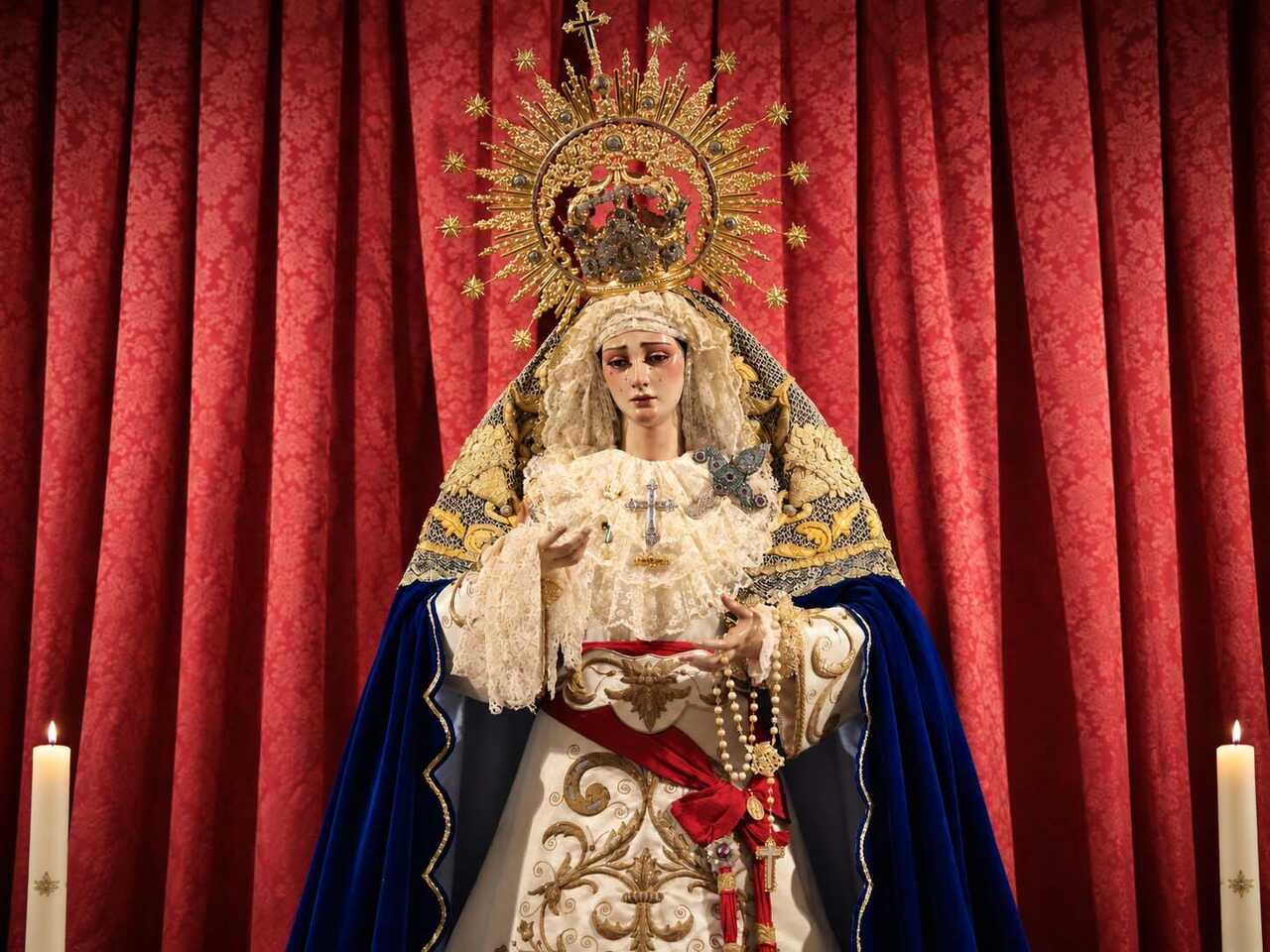 La Humildad prépare l’autel de la Vierge du Doux Nom pour son triduum traditionnel à Saragosse
