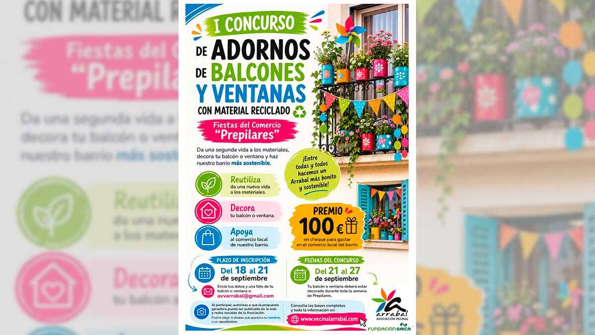 Le quartier de Saragosse à la recherche du balcon le mieux décoré : 100 euros à gagner
