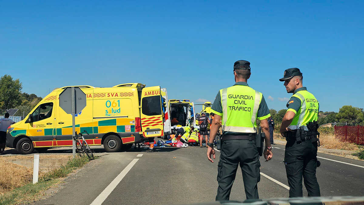 Un cycliste de 63 ans grièvement blessé après une chute à Barbastro