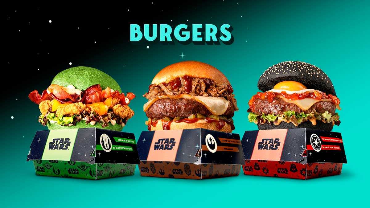 Star Wars s’invite dans la livraison à domicile à Saragosse avec des burgers en édition limitée inspirés de Dark Vador et Yoda