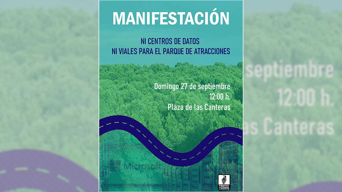 Nouvelle manifestation à Saragosse contre le centre de données de Microsoft près de Puerto Venecia