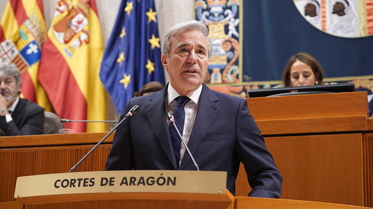 Azcón face aux Cortes à trois questions sur son exécutif, l’énergie et le monde rural