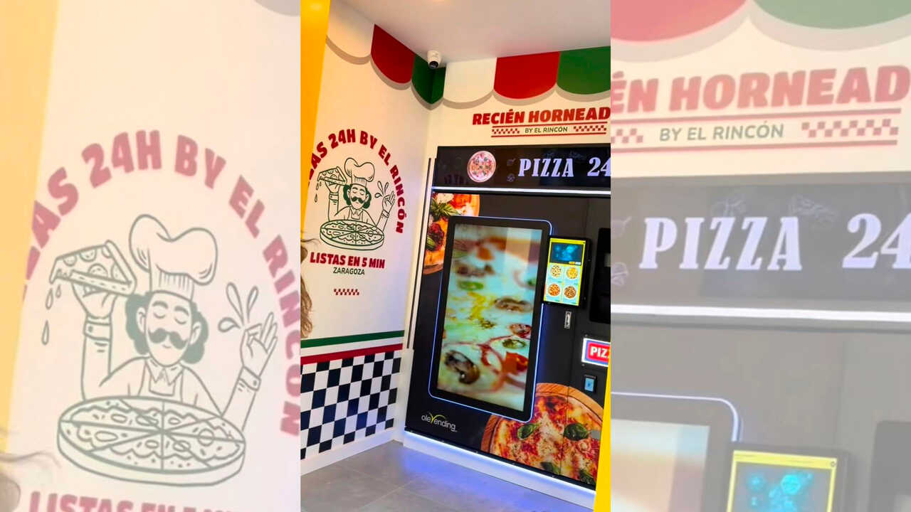 La célèbre enseigne qui installe un nouveau distributeur de pizzas à Saragosse : six variétés pour 10 euros