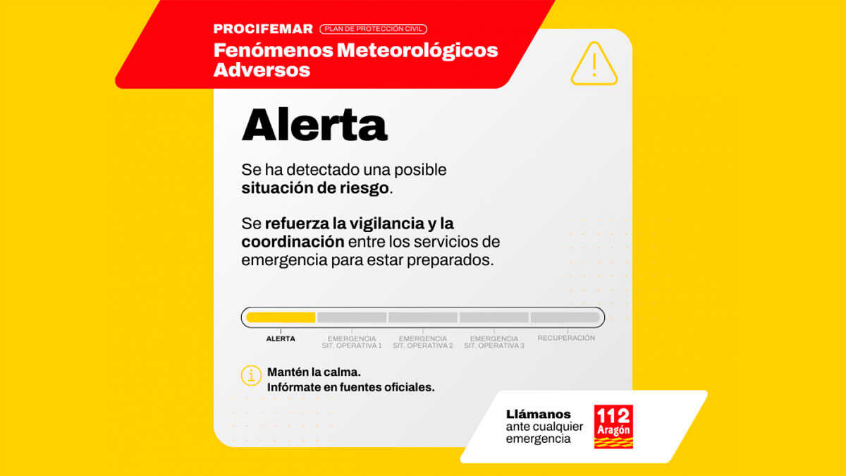L’Aragon active le plan d’urgence pour jeudi face aux prévisions de pluies et d’orages