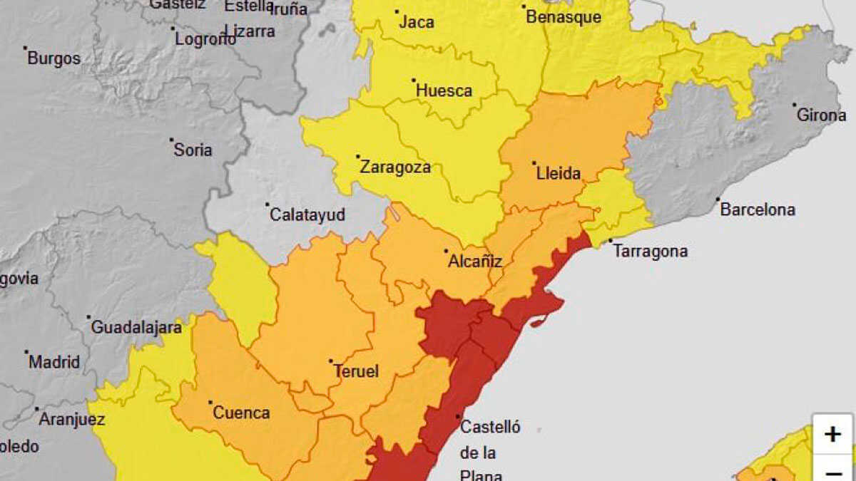 L’Aragon renforce le dispositif d’urgence face aux fortes pluies attendues à Teruel