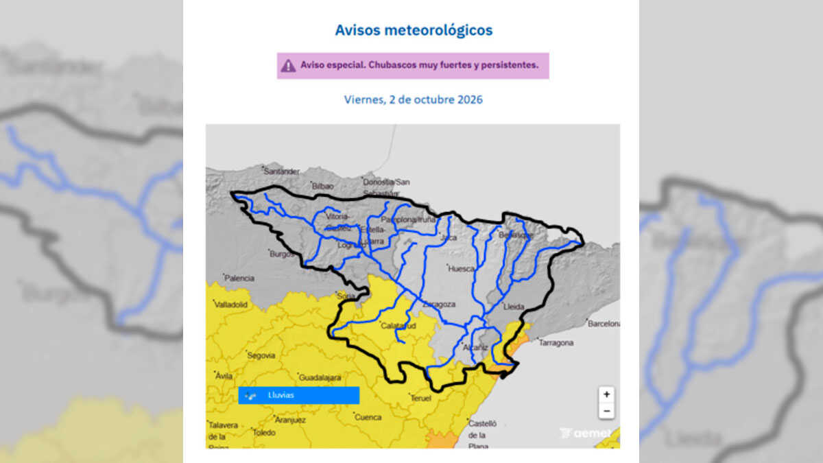 Les alertes de l’Aemet sont maintenues face aux prévisions de nouvelles fortes pluies en Aragon