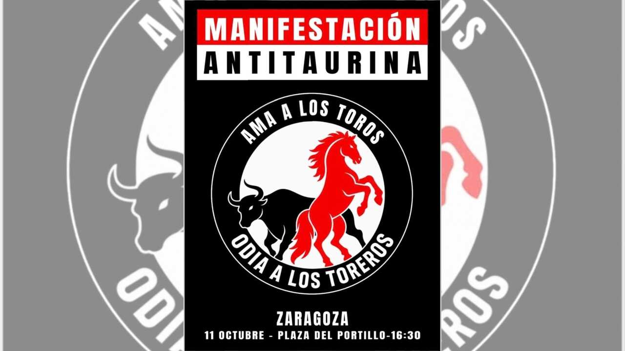 Zaragoza accueille une protestation anti-corrida en plein Pilar : « La fête ne peut pas reposer sur la souffrance animale »
