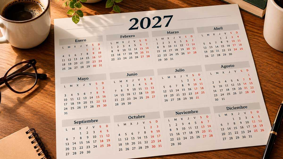 Le BOE le confirme : voici les jours fériés nationaux de 2027 et les ponts en Aragon