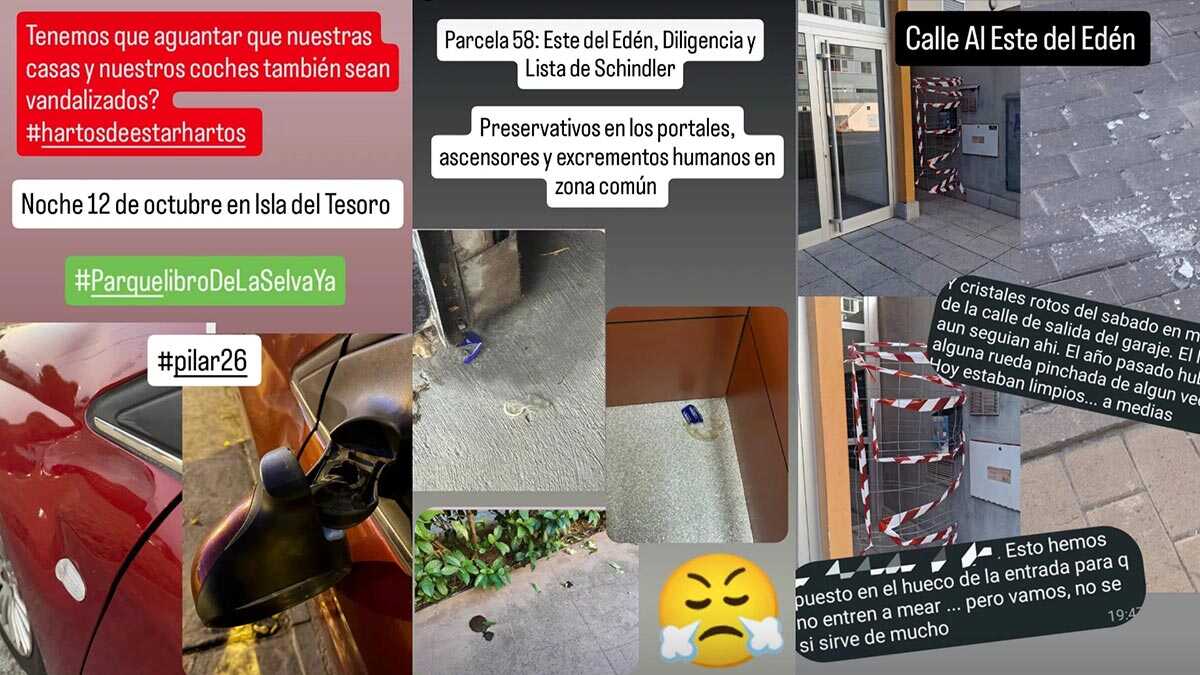 Les plaintes pour saleté et vandalisme se multiplient à Valdespartera pendant les fêtes du Pilar