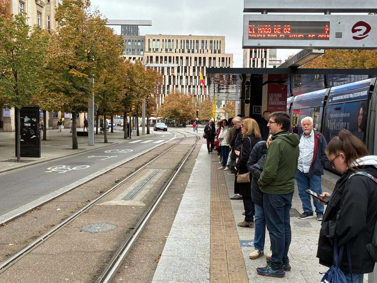La grève du tramway de Saragosse démarre avec peu de perturbations et des attentes jusqu’à 14 minutes