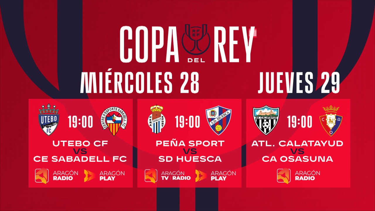 Aragón TV, Aragón Radio et Aragón Play se mobilisent pour les équipes aragonaises en Coupe du Roi