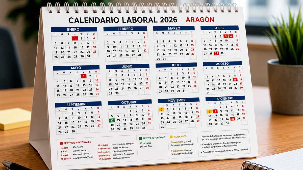 Quand aura lieu le pont de la Toussaint 2026 en Aragon ? Voici comment tombe le jour férié du 1er novembre