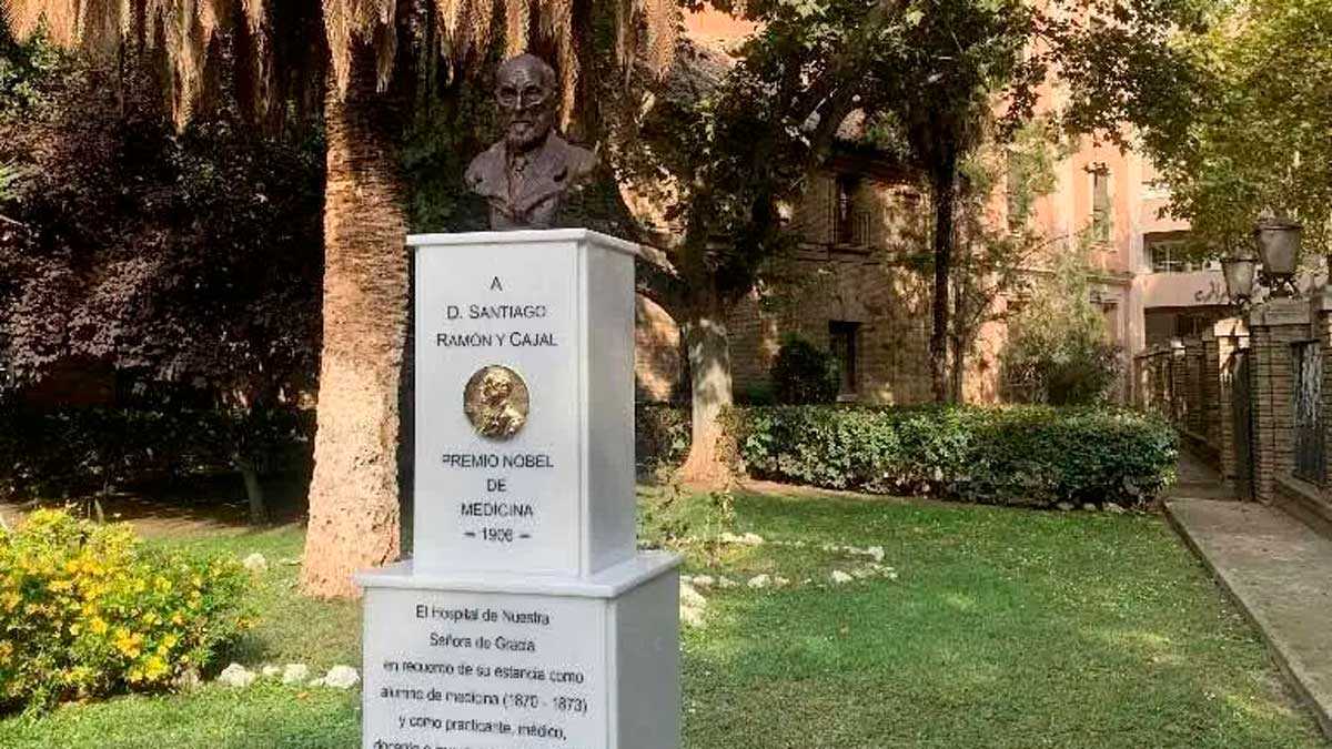 Il y a 5 ans en Aragon : Ramón y Cajal honoré par un buste à l’Hôpital provincial de Saragosse