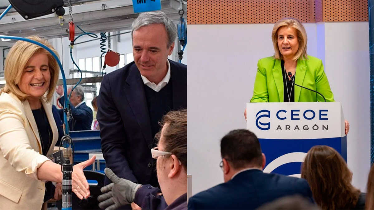 Jorge Azcón rend hommage à Fátima Báñez : « C’était une personne extraordinaire et une femme politique exemplaire »